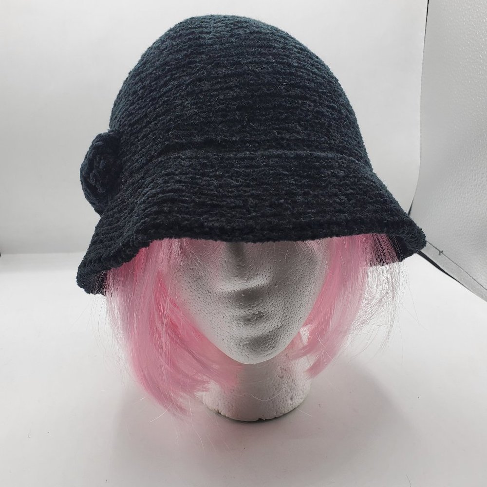 AUGUS T CHENILLE CLOCHE HAT with SIDE BOW
